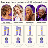 bust your brass cool blonde repair purple shampoo | amika