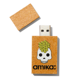 amika logo USB stick - 4 GB | amika skull