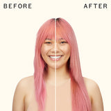 before and after using glass action hydrating hair oil universal elixir | amika