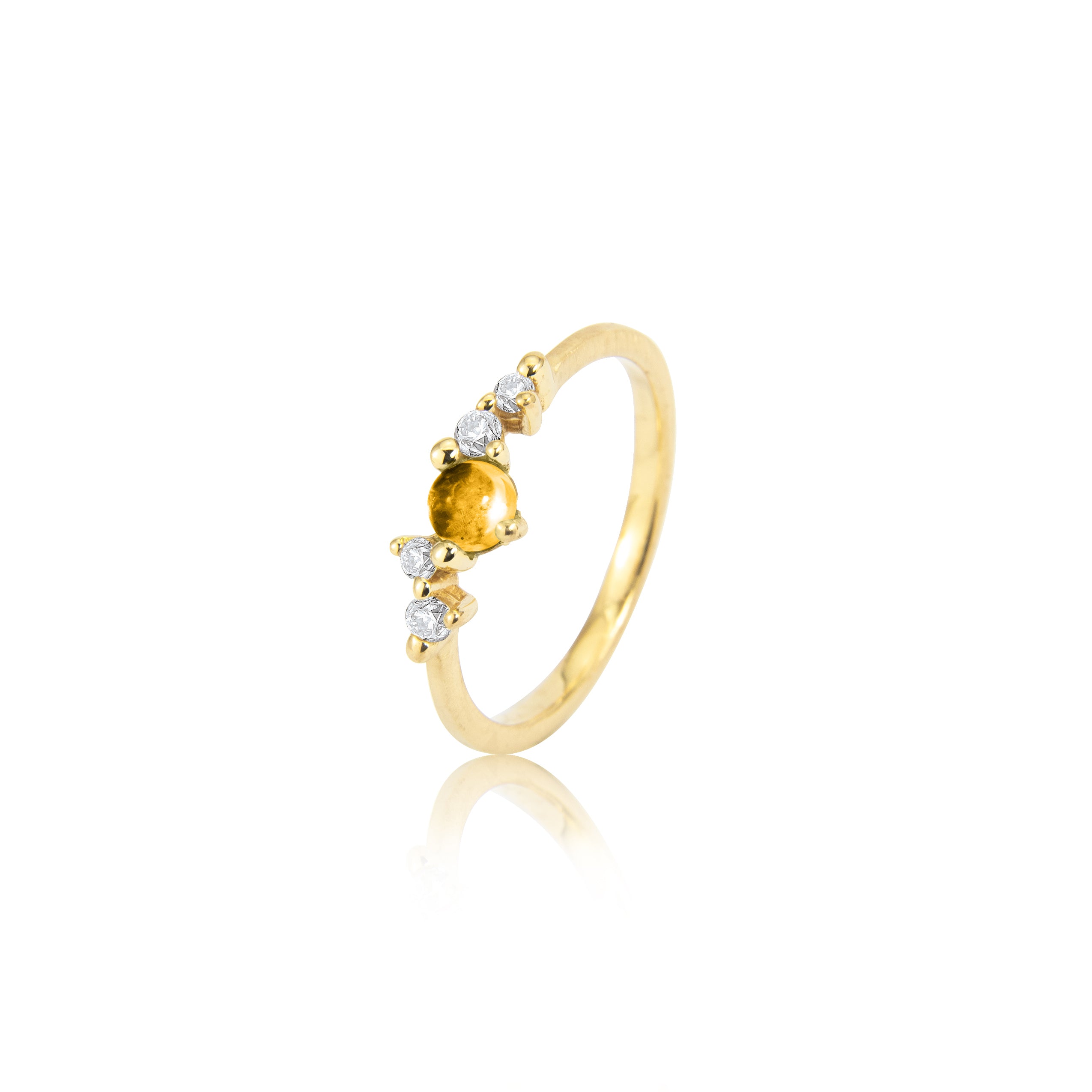 Stellini Ring "smal" in 585/- Gold mit Citrin