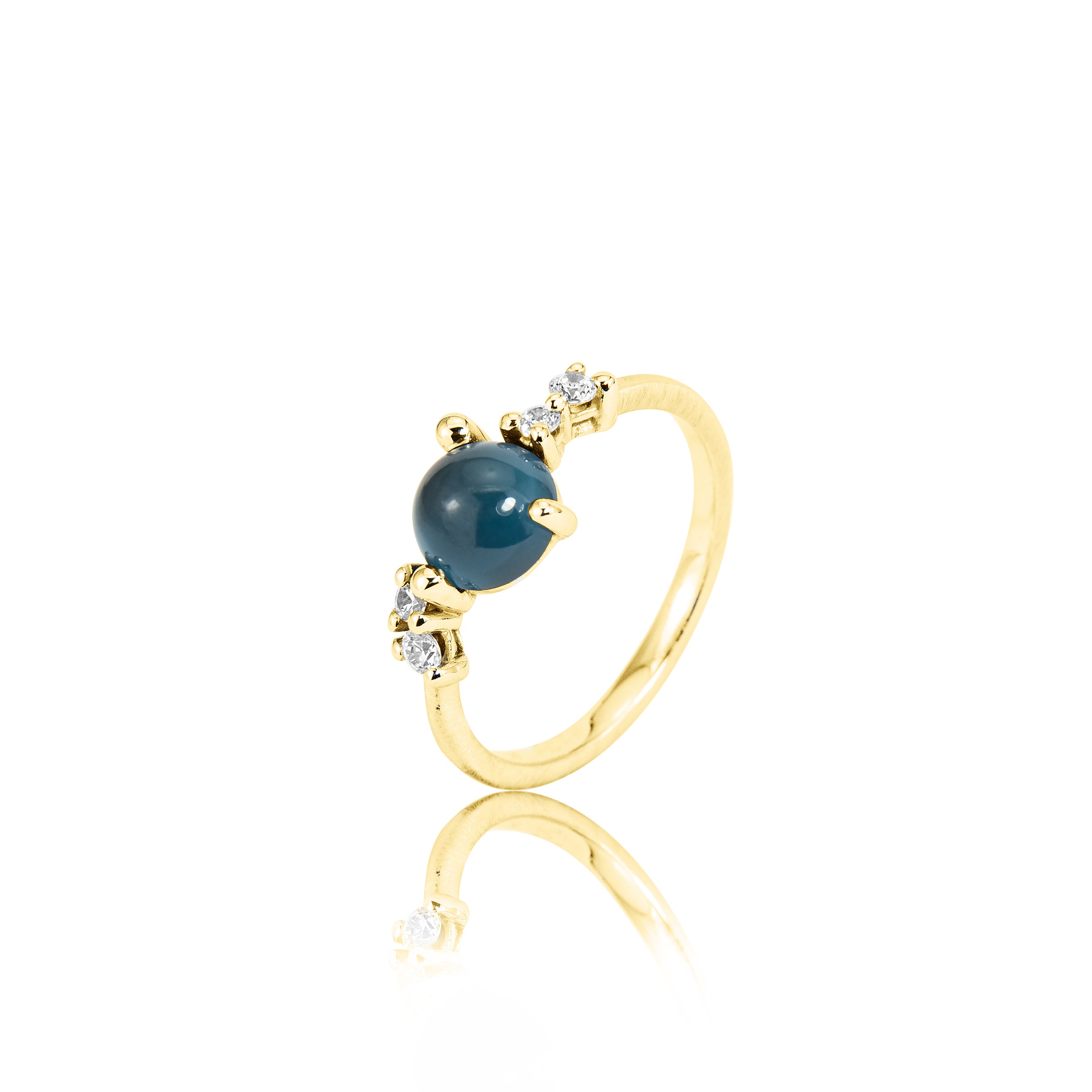 Stellini Ring "medium" in 585/- Gold mit Topas London