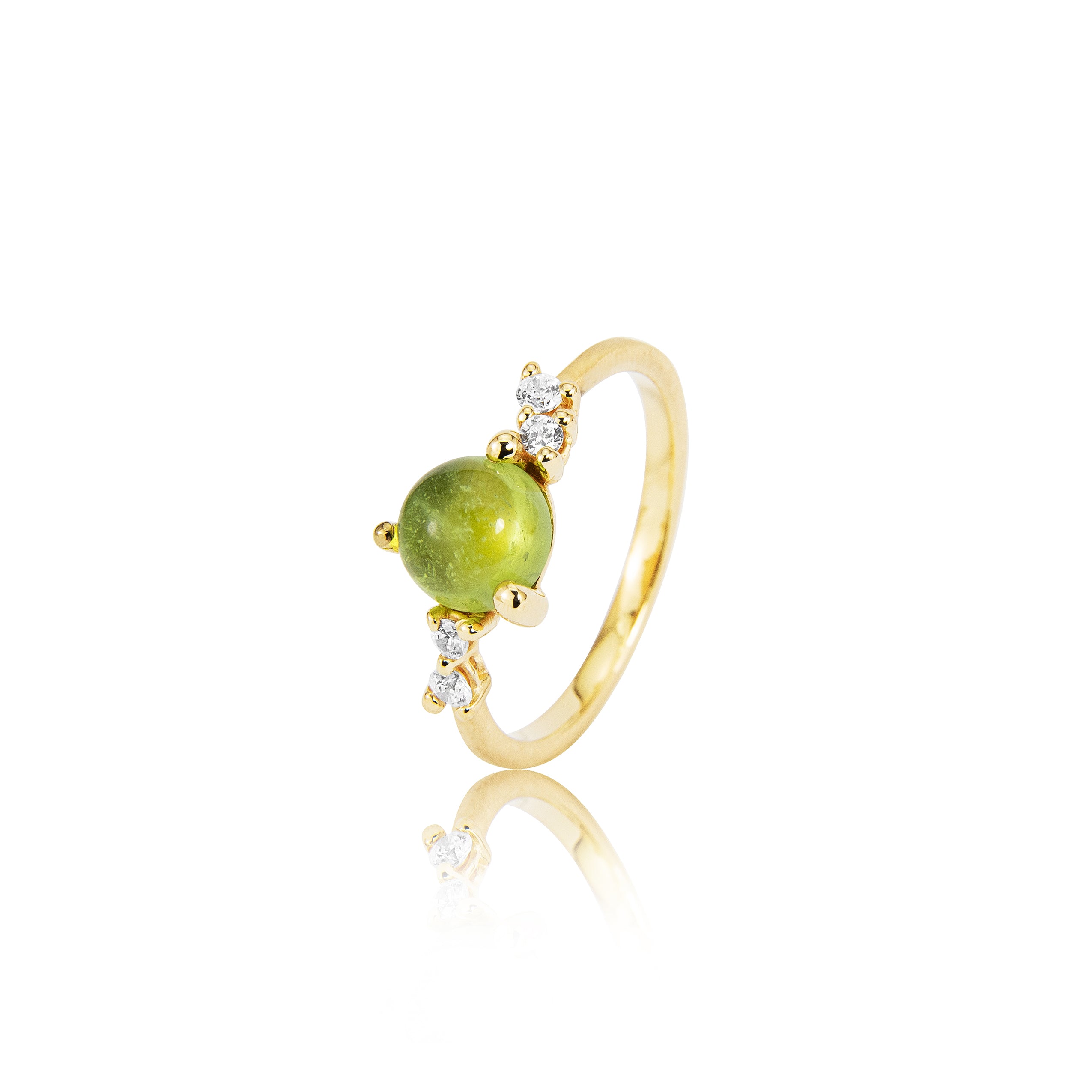 Stellini Ring "medium" in 585/- Gold mit Peridot