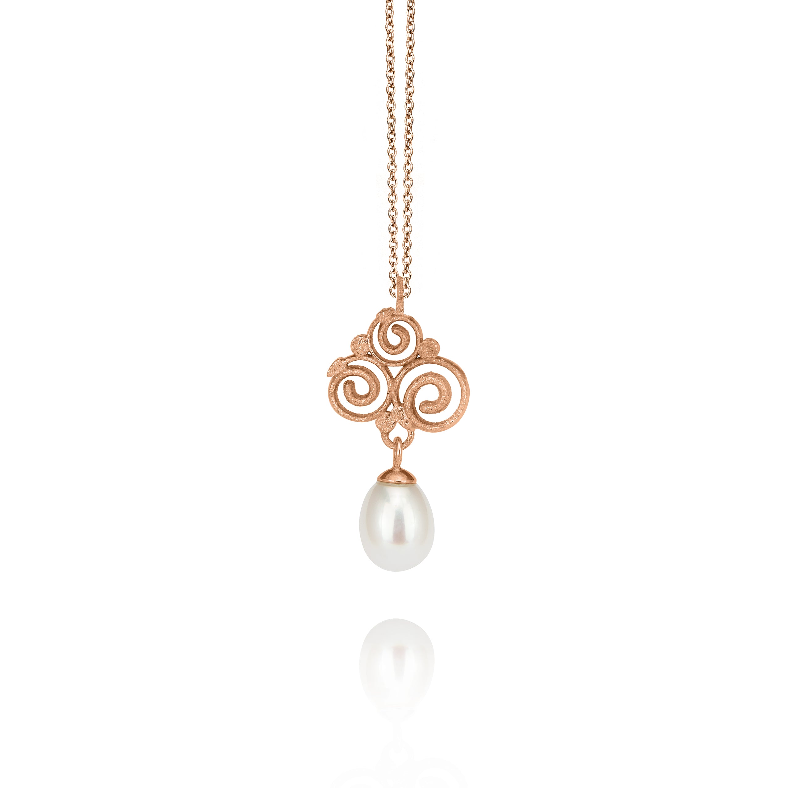 Grace pendant 925/- with pearl teardrop