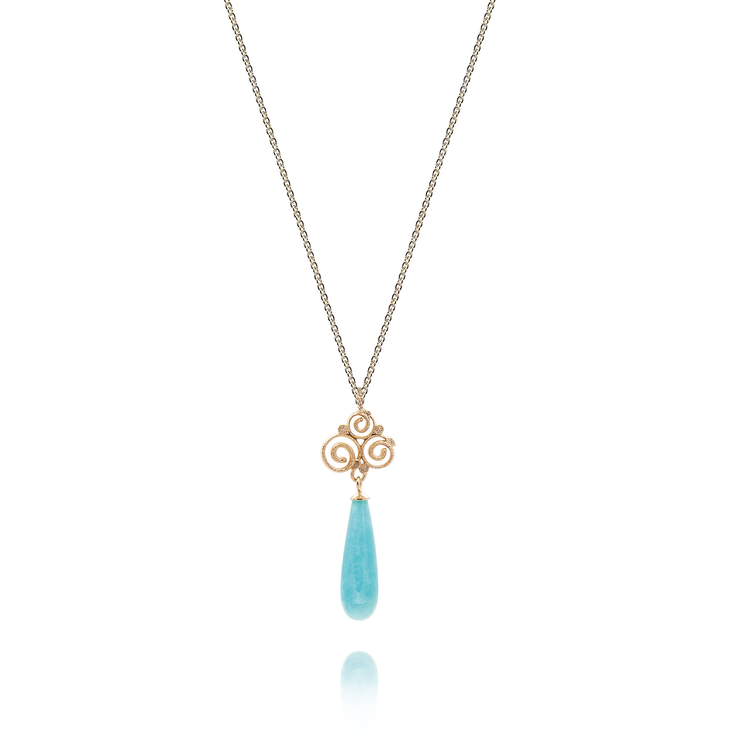 Grace pendant 925/- with Amazonite grapefruit