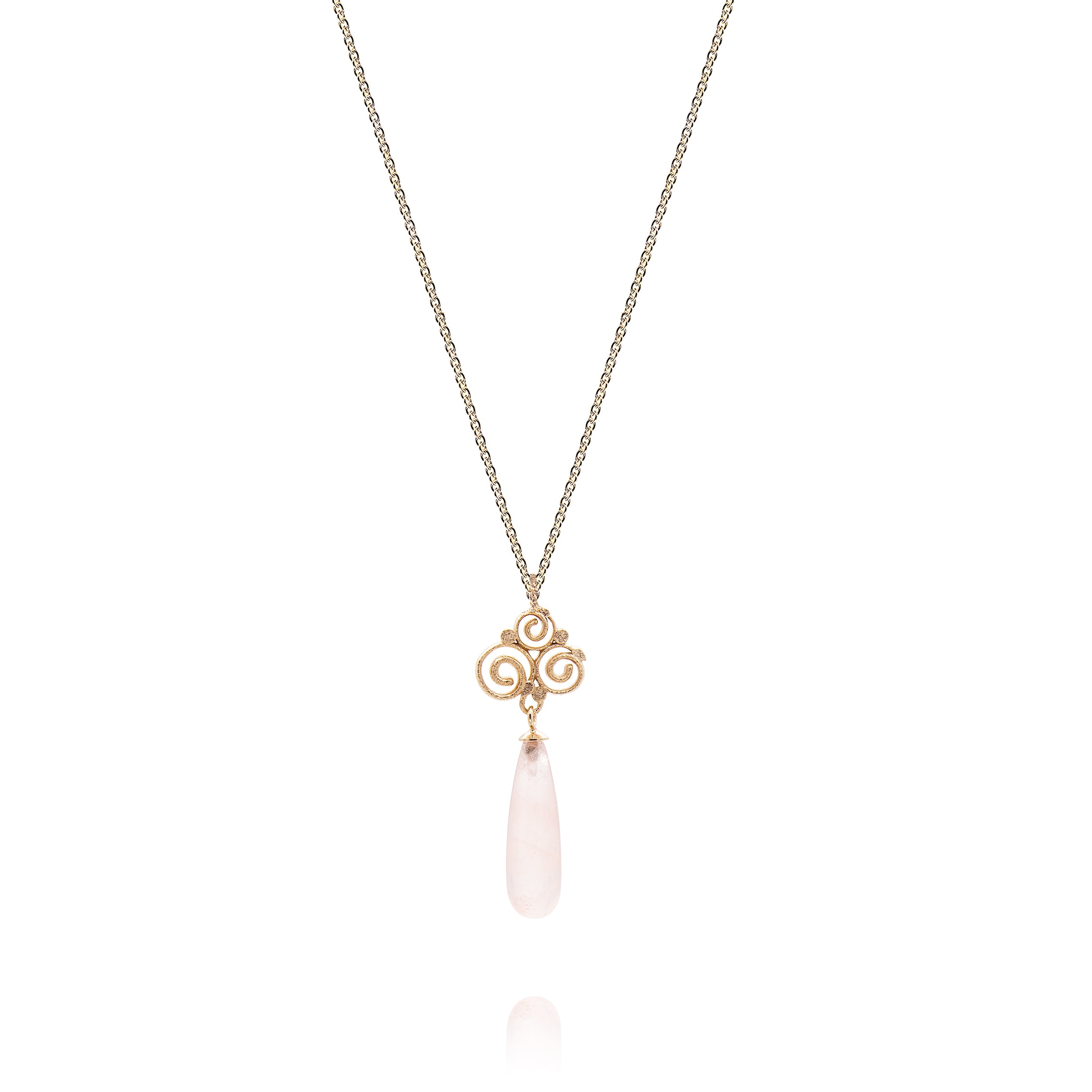 Grace pendant 925/- with rose quartz grapefruit