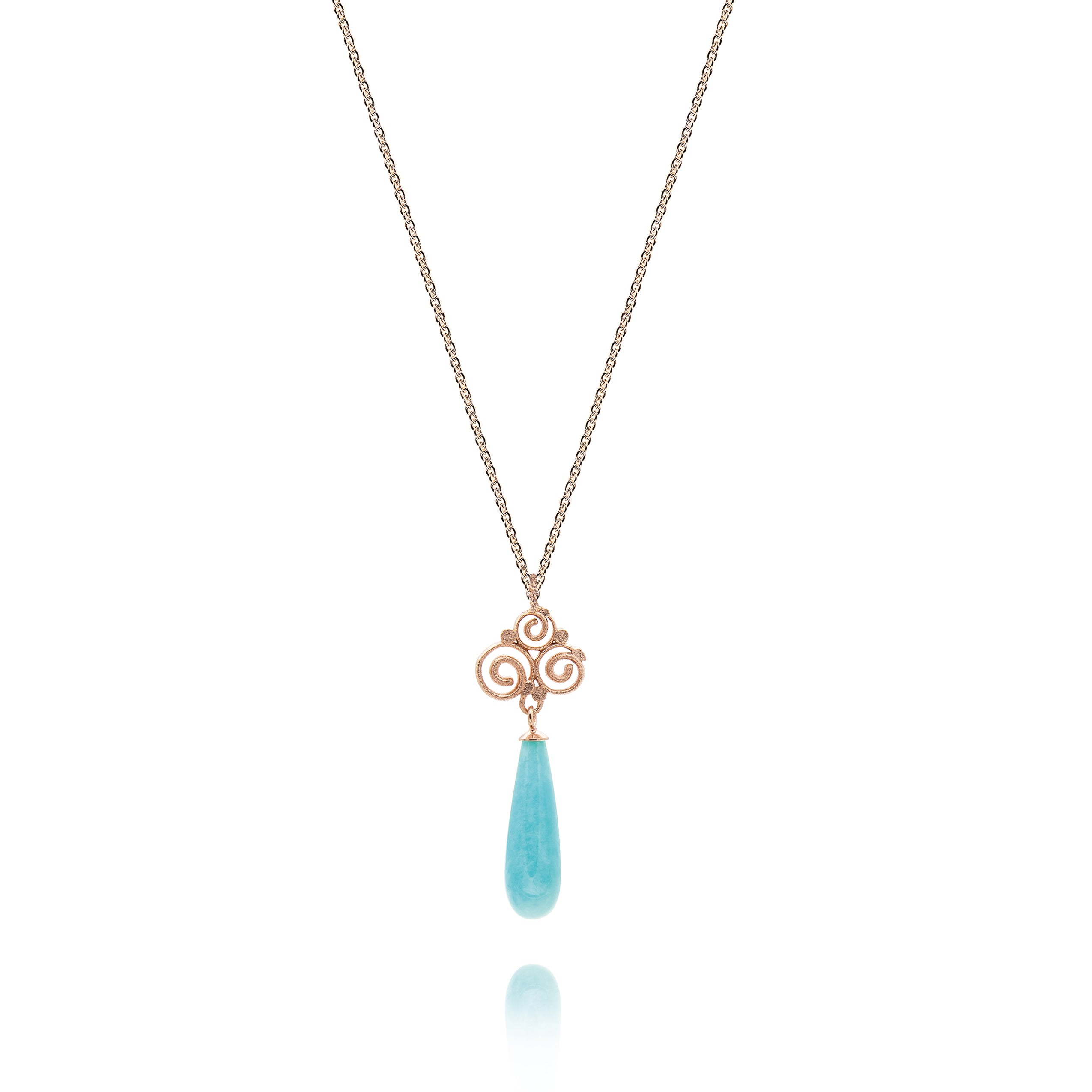 Grace pendant 925/- with Amazonite grapefruit