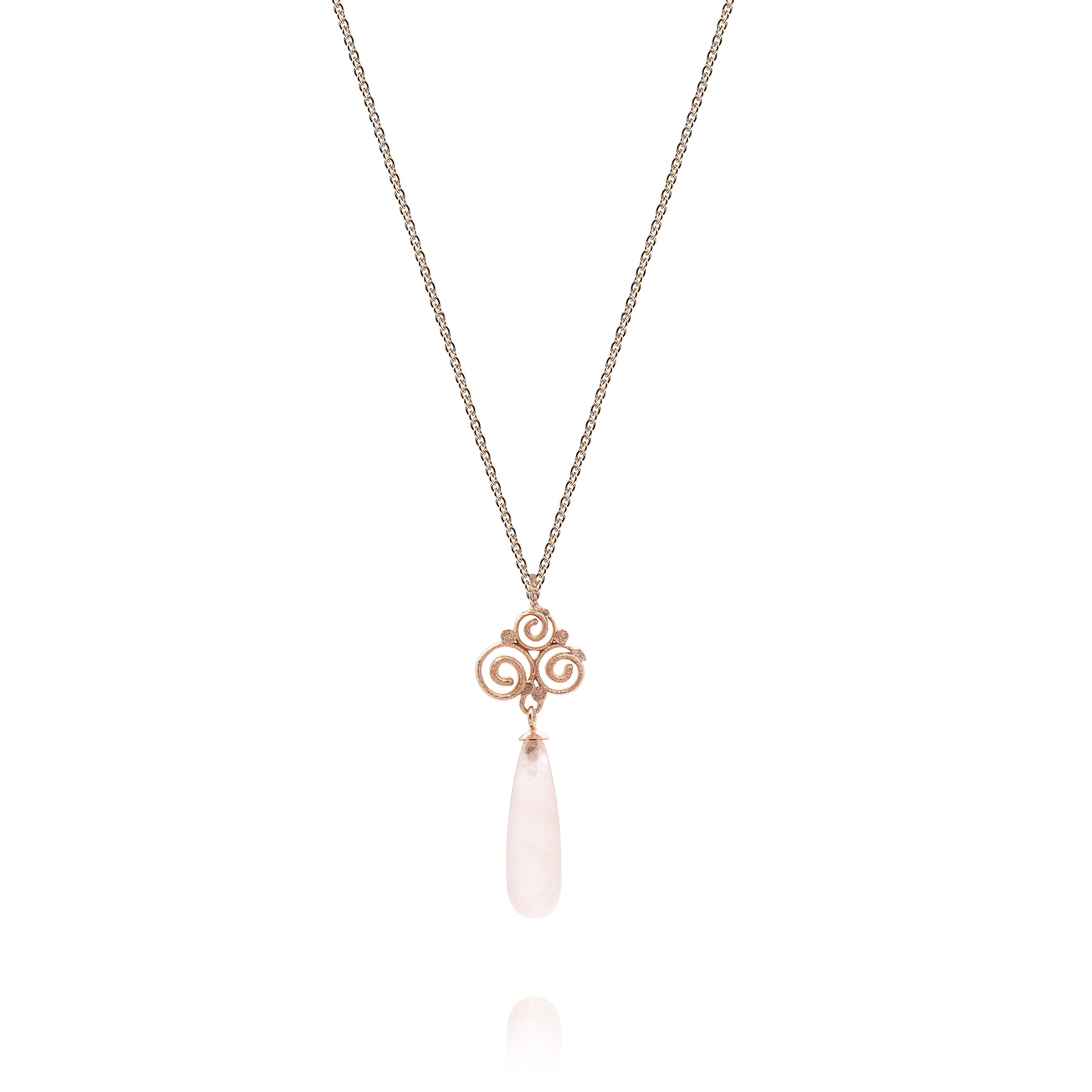 Grace pendant 925/- with rose quartz grapefruit